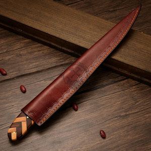 Nouveau couteau à filet en acier Damas avec manche en bois de palissandre, lame de 8 pouces faite à la main, ambidextre, pour la pêche, le camping et la cuisine - Product Image 6