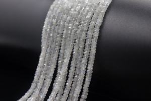 Cuentas de Piedra Lunar Arcoíris de 4.5 mm, Hilo de 14 Pulgadas, Facetadas en Forma de Rondelle para la Fabricación de Joyas - Product Image 3