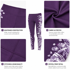<b>Women</b> High Waisted Yoga Pants Diamond Printed Gym <b>Leggings</b> Sexy Tights Athletic Fitness Wear Workout Sports Trousers Activewear - Product Image 4
