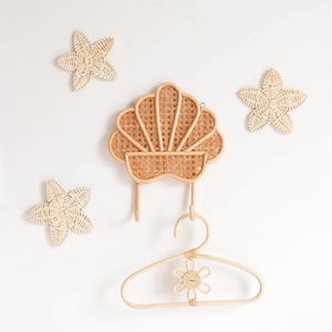 Décoration murale en rotin écologique pour chambre d'enfant, crochet mural en rotin naturel fait main, décoration de crèche, vente en gros OEM - Product Image 5