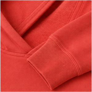 Sudadera con Capucha Personalizada para Hombre, Color Rojo Coral, Corte Relajado, Sin Cordón, Bolsillo Tipo Canguro, Algodón de Peso Medio, MHOOD-0042 - Product Image 6
