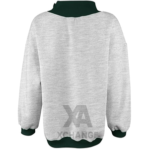 Sudadera de punto 100% cachemira para mujer, de corte holgado con hombros caídos, cuello de doble capa y bordado frontal con letras. - Product Image 5