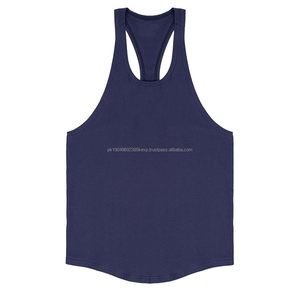 Débardeurs de sport pour hommes en coton 100% personnalisés, sans manches, à séchage rapide, brodés, pour l'été, la course à pied, les sous-vêtements de fitness - Product Image 4