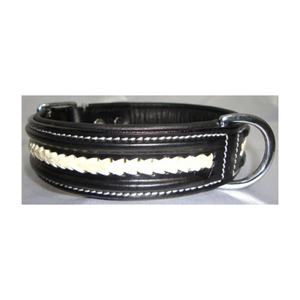 Venta al por mayor de cuero indio genuino Collar de perro con patrón único de animales y tachuelas de plata Collar de perro con remaches decorativos - Product Image 2