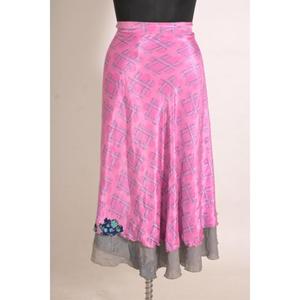 Falda Maxi Cruzada de Seda con Estampado Floral Vintage Personalizada para Mujer, Elegante - Product Image 1