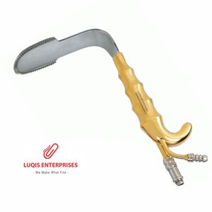 Écarteur mammaire lumineux Epstein à fibres optiques avec embout spatulé à dents pour aspiration - Product Image 1