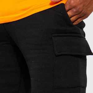 Men's <b>Black</b> <b>Board</b> Shorts With Elastic Waist Pockets Quick Dry Casual Short Pants Mid Rise Customized Shorts OEM Sialkot Made - Product Image 6