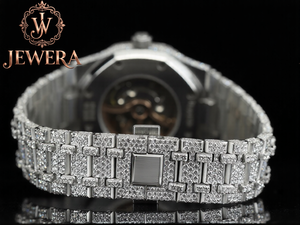 Hip Hop Iced Out Moissanite Diamond Stainless Steel Analog Glass Watch with Premium Craftsmanship for Men's Fashion Gift Giving - Product Image 3