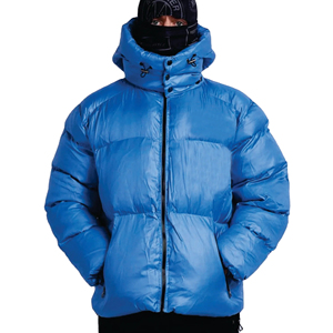 <b>Men's</b> <b>Long</b> Winter Puffer <b>Jacket</b> Solid Black Zipper Closure Waterproof Quick Dry Windproof Casual Style Thick Polyester Wadding - Product Image 6