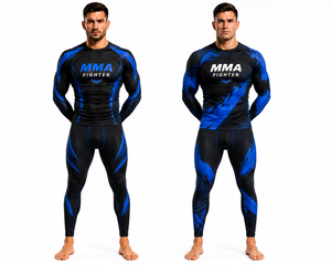 Maillot de compression à manches longues pour homme, personnalisé par sublimation, pour MMA, Jiu Jitsu, Grappling, Lutte, entraînement et performance - Product Image 3