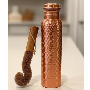 Botella de Agua de Cobre Puro Martillado de 1000ml, Hermética con Tapa de Rosca, Frasco Ayurvédico para Beber, Venta al por Mayor - Product Image 5