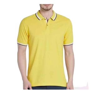 Polo de manga corta para hombre, tejido de punto, transpirable, con logotipo frontal personalizado e impresión, poliéster/algodón - Product Image 3