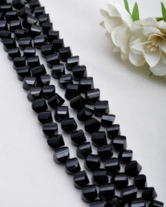 Cuentas de espinela negra natural retorcidas de fantasía, 1 hebra, natural, para la fabricación de joyería fina, piedra preciosa - Product Image 2
