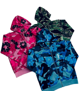 Sudadera con capucha unisex con cremallera, estilo oversize, lavado ácido, logotipo personalizado en relieve, estampado desgastado vintage, 400 g/m², de peso pesado para hombre - Product Image 1