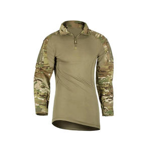 T-shirt tactique à manches longues pour hommes des forces spéciales, camouflage, polyester, séchage rapide, manches courtes, été, extérieur, vert - Product Image 1