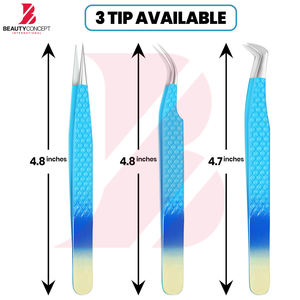 Pinces à cils pour extensions de cils, pinces à pointe fine pour femmes, pinces à cils pour greffe d'extensions - Product Image 3