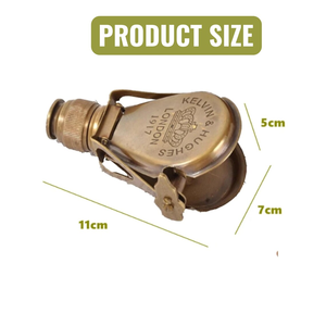 Télescope monoculaire en laiton antique, gravé Crown London, pour décoration nautique, cadeau de navigation et objet de collection - Product Image 2