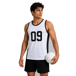 Maillot de netball personnalisé pour hommes, t-shirt sans manches pour hommes, maillot de netball en polyester pour hommes avec sublimation - Product Image 1