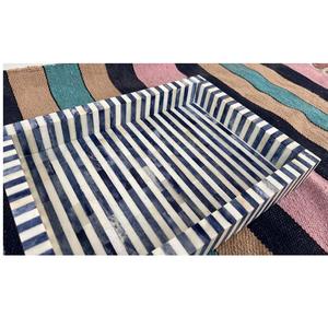 Bandeja Feng Shui de Lujo Hecha a Mano con Incrustaciones de Hueso Ecológicas, Diseño Decorativo Elegante, Calidad Premium para Servir en el Hogar y la Cocina - Product Image 1