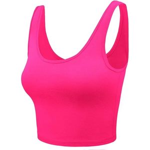 Brassière de sport pour femme en tissu doux et léger, couleur rose, coupe confortable, idéale pour l'entraînement et l'usage quotidien - Product Image 2