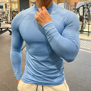 Custom Logo Breathable Tights <b>Compression</b> Breathable Athletic Gym T <b>Shirt</b> Quick Dry Sport T <b>Shirt</b> <b>for</b> <b>Men</b> <b>Compression</b> T <b>shirts</b> - Product Image 3