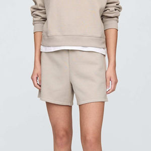 Fashionable Women's Summer Casual 2-Piece Fleece Sweatshirt Shorts <b>Set</b> Oversized Solid Embroidered High Street Style summer <b>sets</b> - Product Image 6