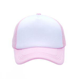 Wholesale Adjustable Snapback Classic Unisex Youth One-Size Mesh <b>Plain</b> <b>Cap</b> Curved Bill Poly-Foam Front Trucker Hat - Product Image 1