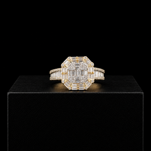 Luxury Moissanite Diamond Octagon <b>Ring</b> Full <b>Iced</b> Baguette Cut Cluster Wedding <b>Ring</b> For Man Women 14K Gold Plated Hip Hop <b>Ring</b> - Product Image 4