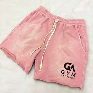 GYM Active High Quality Custom 100%Polyester Canvas Vintage Sports <b>Shorts</b> Women Men Hot Sale Summer Acid Wash Streetwear <b>Zipper</b> - Product Image 5