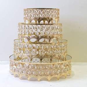 European crown <b>cake</b> <b>stand</b> crystal decoration display <b>stand</b> Dessert shop display table wedding party food layout table - Product Image 5