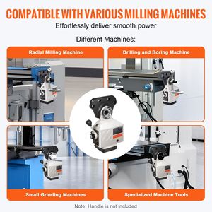 Alimentador de mesa motorizado para fresadora, eje X, 450 in-lb de par, velocidad de rotación ajustable de 0-200 RPM, 120V - Product Image 2