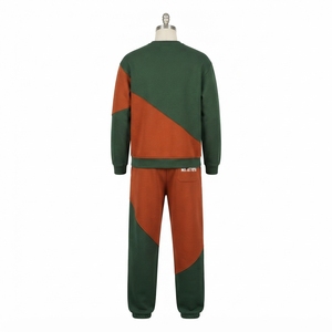 Conjunto de Sudadera y Pantalones Deportivos para Hombre, Cuello Redondo, Bloques de Color, Ropa Casual Urbana, Conjunto Deportivo con Logotipo Personalizado - Product Image 4