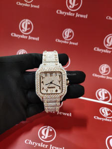 Mejor precio y calidad Movimiento automático Mecánico Hecho a mano personalizado DEF VVS Moissanite Diamond Iced Out Hip Hop Reloj para hombres - Product Image 2