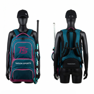TAISON SPORTS TS-SP-0302 600D Oxford PU 300 GSM Premium Fishing Rod <b>Backpack</b> Storage Bag 30-40L Gray <b>Navy</b> Blue Panel Design - Product Image 1