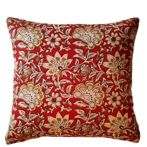 Housse de coussin en coton 100% écologique, faite à la main en Inde, imprimée au bloc, bleue, pour canapé, décoration de chambre, taies d'oreiller, vente en gros - Product Image 1