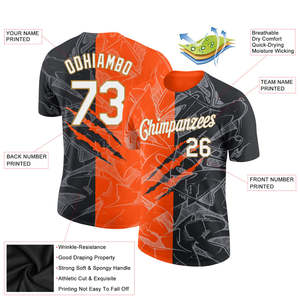 Unisex Sublimation Shirts High Performance Four-Way Stretch Moisture-Wicking Polyester T-Shirts Full Print OEM ODM Factory - Product Image 4