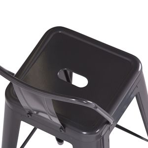 Rayne 30\" Metal Bar <b>Stool</b> Set of 2 Grey <b>Dining</b> Chairs - Product Image 5