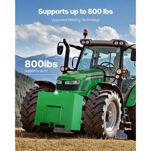 Cassetta di Carico a 3 Punti per Trattore Categoria 1, Capacità 800 libbre, Ricevitore Gancio Traino da 2 Pollici, 4.3 Ft³, Grande Volume, Acciaio Resistente, Accessorio per Camion - Product Image 4