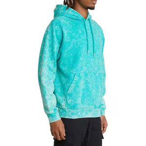 Sweat à capuche oversize en coton délavé à l'acide pour homme, style streetwear, tie-dye, vente en gros - Product Image 4