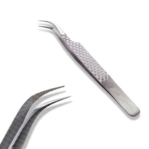 Pinces à cils professionnelles en acier inoxydable pour extensions de cils avec des pointes de haute précision, outil de qualité salon - Product Image 1