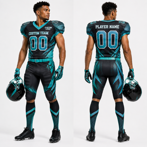 Custom American Football Uniform Jersey <b>Pants</b> Set Quickdry Polyester <b>Mesh</b> Athletic Teamwear Personalized Sublimation Embroidered - Product Image 4