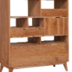 Meuble bibliothèque multifonctionnel moderne avec structure en bois de teck provenant d'Indonésie - Product Image 6