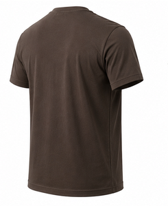 T-shirt à manches courtes pour homme, col rond, 100% coton, design uni, logo imprimé sur le devant, écologique, vêtements décontractés d'été - Product Image 5