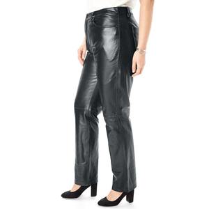 Womens Black Winter Flat Front Mid Waist Slim Fit Skinny Butt Lifting Jeans - Product Image 2