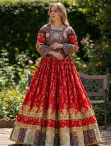 Robes traditionnelles afghanes pour femmes, brodées, manches longues, style Kuchi, haute qualité, prix de gros, faible MOQ, en vente. - Product Image 3