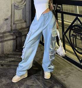 Jean Boyfriend en Denim Grande Taille pour Femme, Coupe Droite, Taille Haute, Tissu Élastique, Confortable Toutes Saisons, Extensible, Décontracté - Product Image 2