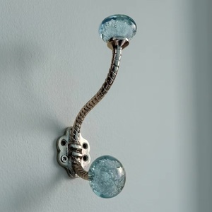 Ba Vintage Waterproof Eco-Friendly Metal Wall <b>Hook</b> Aqua Bubble Glass Knob Handmade Self-Adhesive Home <b>Decor</b> <b>Coat</b> Rack <b>Hook</b> - Product Image 3
