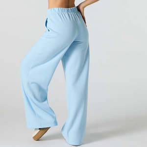 กางเกงวอร์มขาบานทรงหลวมสำหรับผู้หญิง รุ่นใหม่สำหรับฤดูหนาว มีกระเป๋าข้าง คุณภาพพรีเมียม ทรงขาบานแบบวินเทจ พร้อมเชือกผูกเอว - Product Image 1