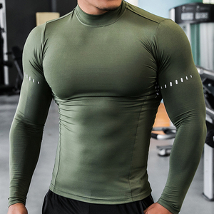 <b>Men</b> Custom Rash Guard <b>Compression</b> Spandex Quick Dry MMA BJJ Gym Training Wear Long Sleeve OEM ODM Custom Logo Supply - Product Image 2
