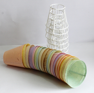 Modern Style <b>Lavender</b> Color Home Decoration 100% Banana Fiber Organic Paper Purely Recycled & Handmade Bedroom Hotel Lampshade - Product Image 4